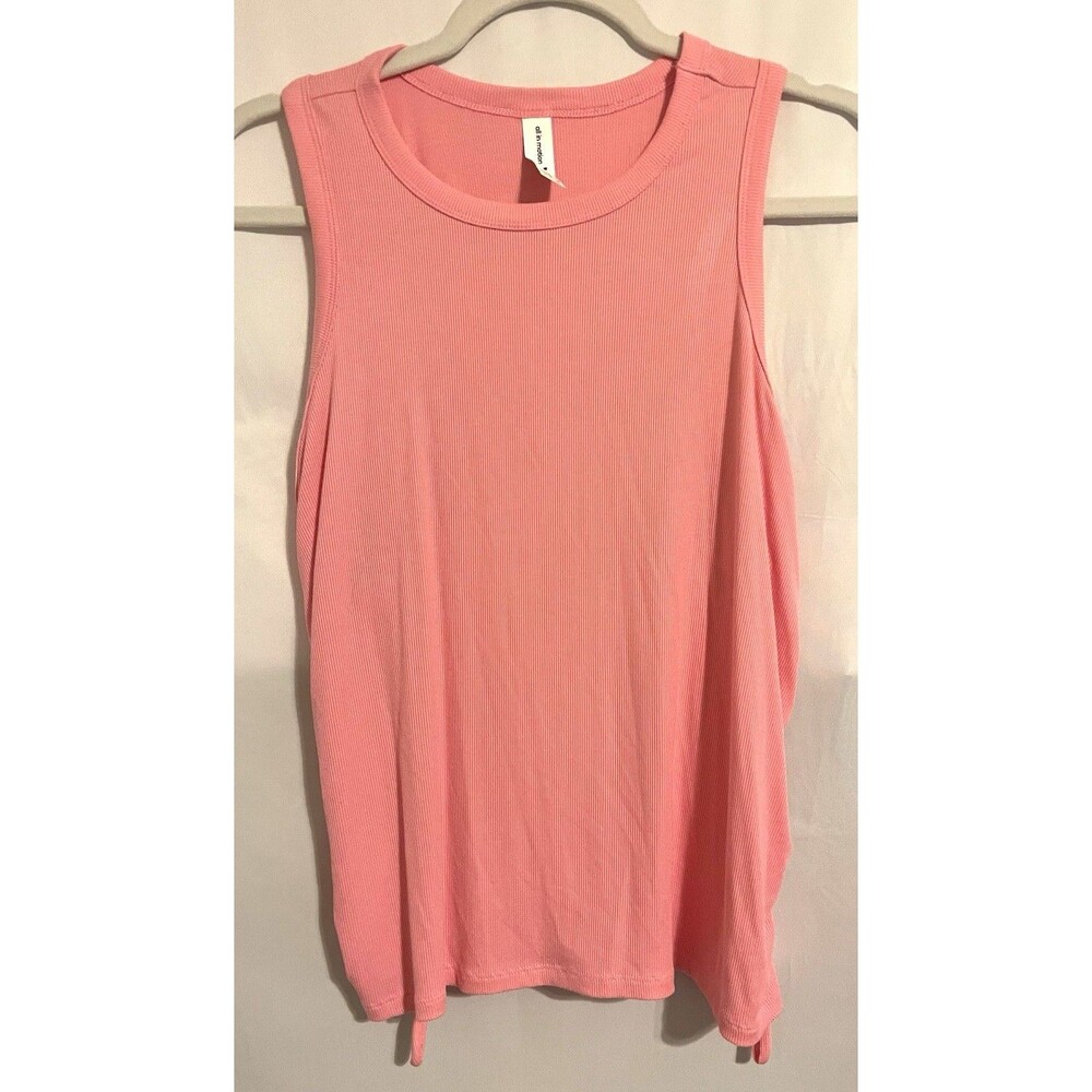 All In Motion Tank Top Pink Ribbed Gathered Drawstring On Sides Women’s Size XXL